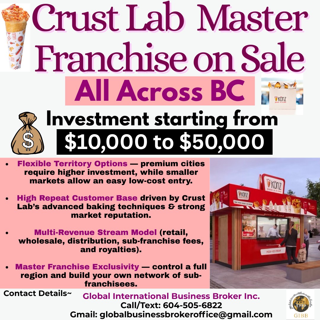 Master Franchise Partner with Crust Lab Across British Columbia